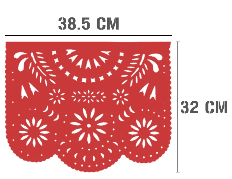 DESTELLO TRICOLOR PLASTICO PICADO MEXICANO