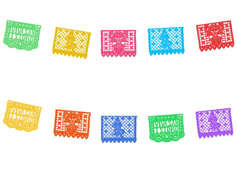 Tira Enramada San Isidro Papel Picado Plastico