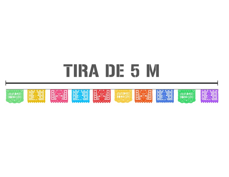 Tira Enramada San Isidro Papel Picado Plastico