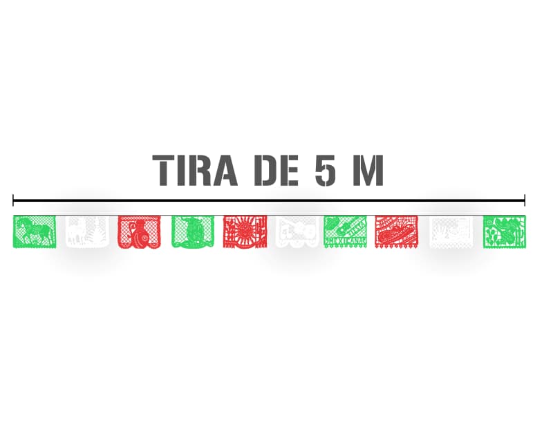 Fiesta Mexicana Tricolor Tiras Fiestas Patrias Enramadas Decoramec