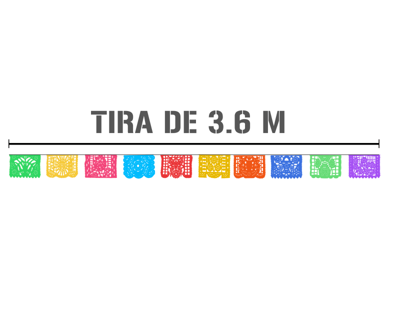 Mini Enramada Tira Toda Ocasion Plastico Picado