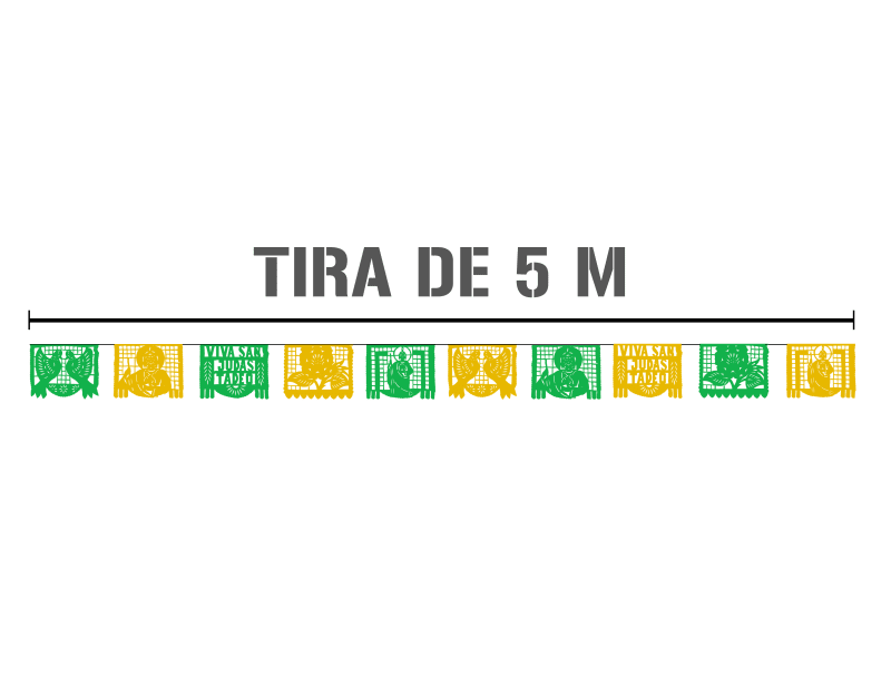 Tira de San Judas Tadeo Enramada de Plastico Picado
