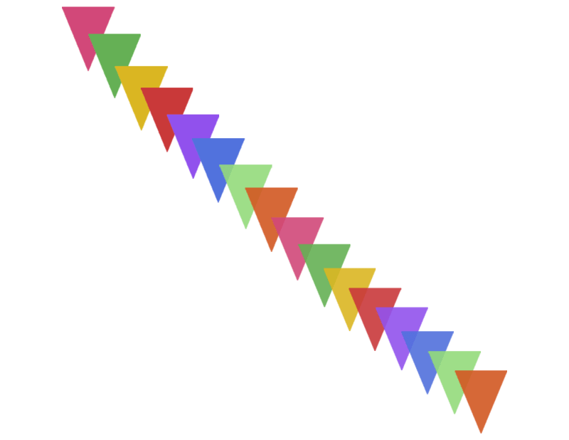 Banderin Liso Colores en tira de plastico picado Papel Picado