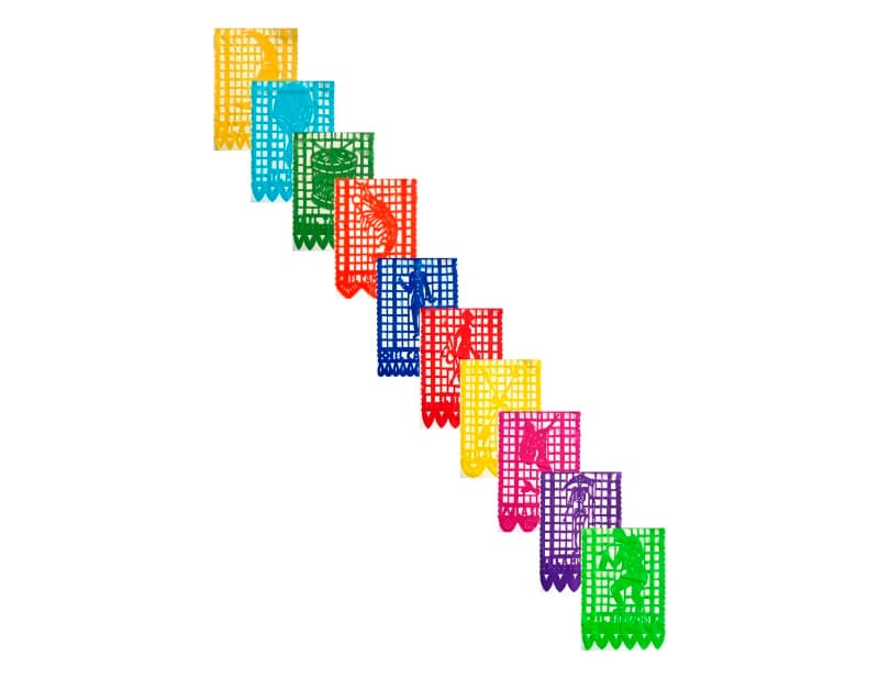 Papel Picado Loteria en tira lista para colgar Plastico Picado