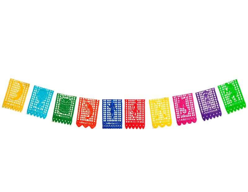 Papel Picado Loteria en tira lista para colgar Plastico Picado