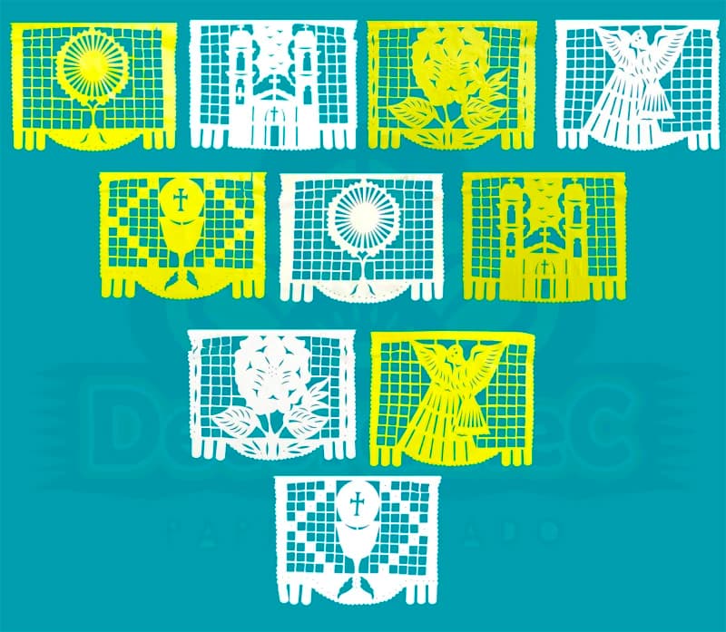 Tira de Plastico Picado Religioso PaPel Picado