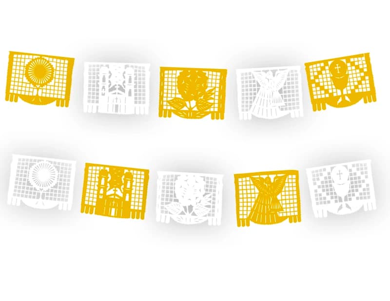 Tira de Plastico Picado Religioso PaPel Picado