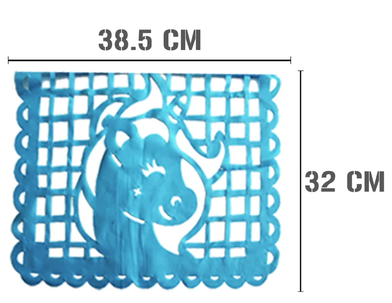 Enramada de Unicornio Papel Picado Cumpleaños Plastico Picado 