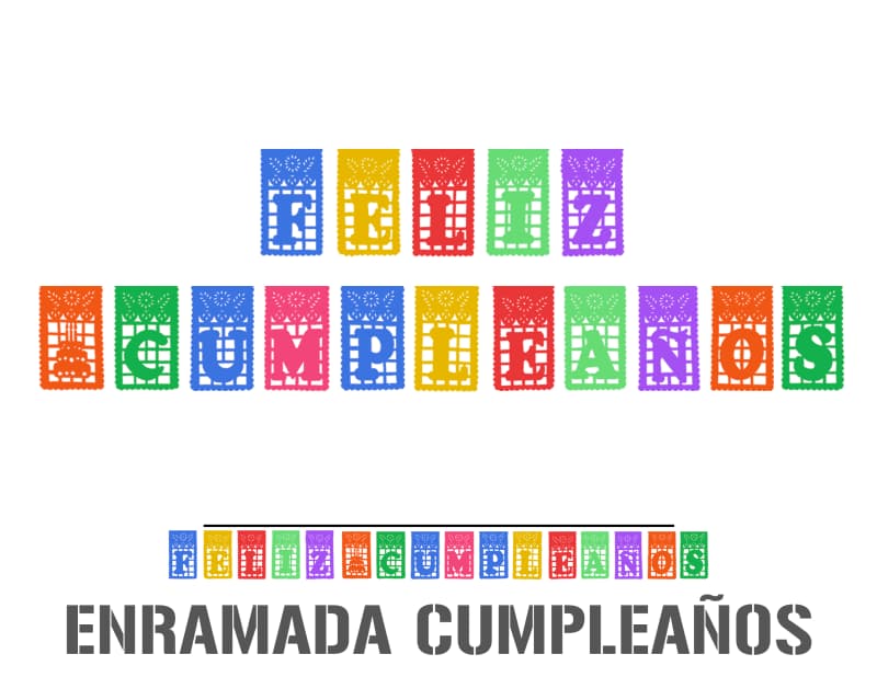 Tira Para Cumpleaños Plastico Picado Feliz Cumpleaños Enramada lista para colgar