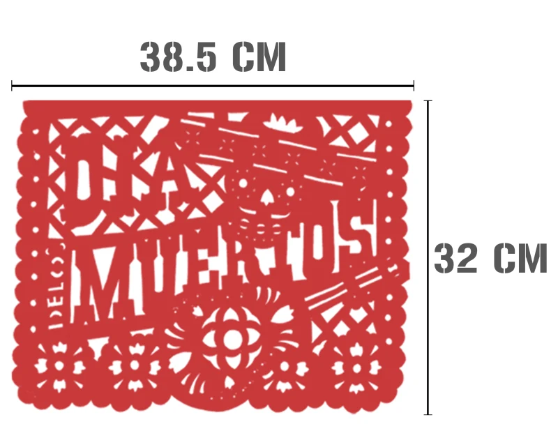 Papel Picado Dia de Muertos Plastico Picado 