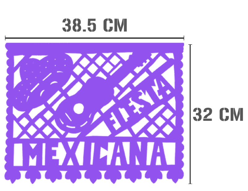 Tira de Plastico Picado Fiesta Mexicana 