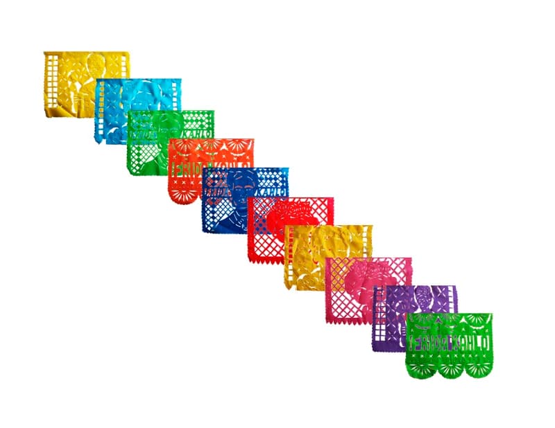 Papel Picado Frida Kahlo lista para colgar