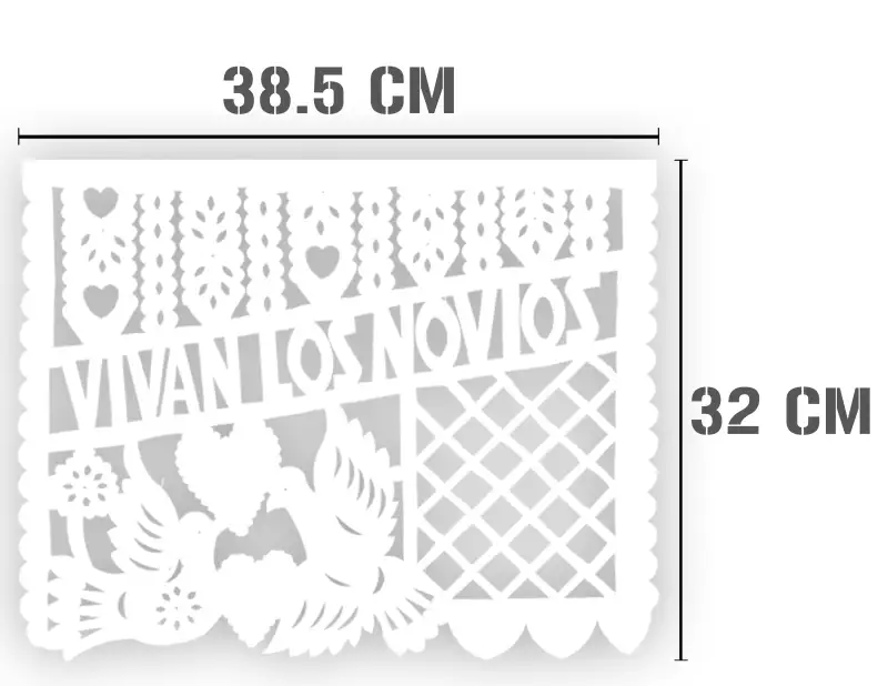 Enramada Tira de Plastico Picado para Boda