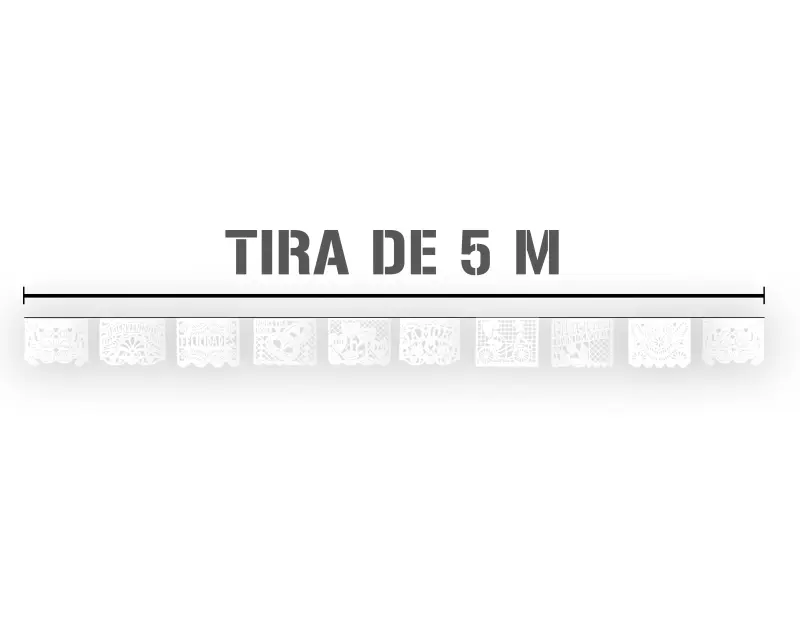 Enramada Tira de Plastico Picado para Boda