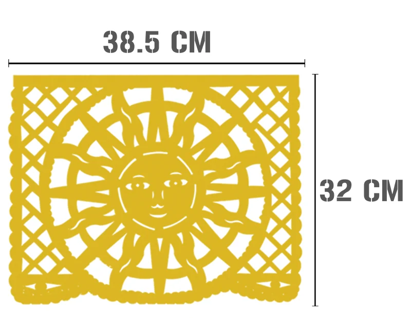 Papel Picado Primavera en Tira de Plastico Picado