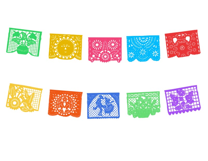 Plastico Picado para Toda Ocasion Enramada Multicolo