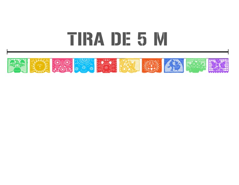 Plastico Picado para Toda Ocasion Enramada Multicolo