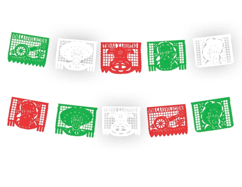 plastico picado revolucion mexicana tira para el 20 de noviembre