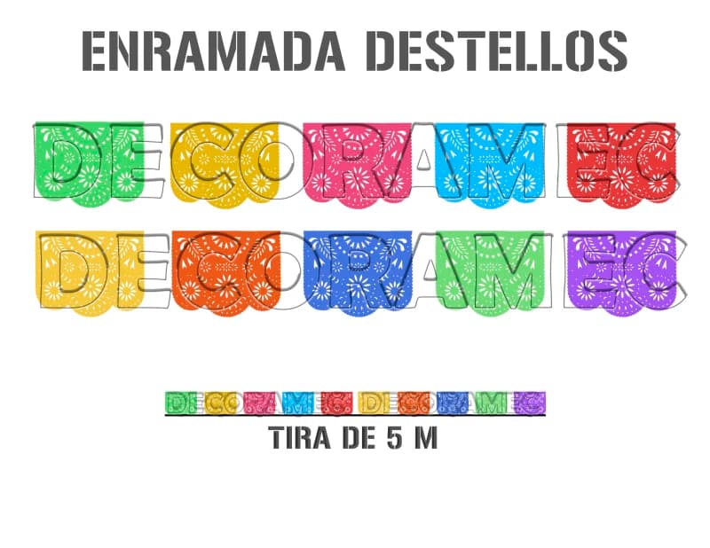 Tira Destello Multicolor Toda Ocasion lista para envio