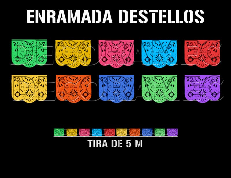 Tira Destello Multicolor Toda Ocasion lista para envio