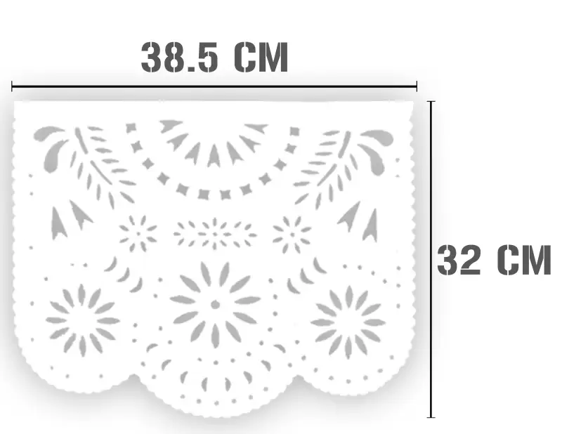 Papel Picado Destello Blanco Ideal Para todo tipo de evento listo para colgar