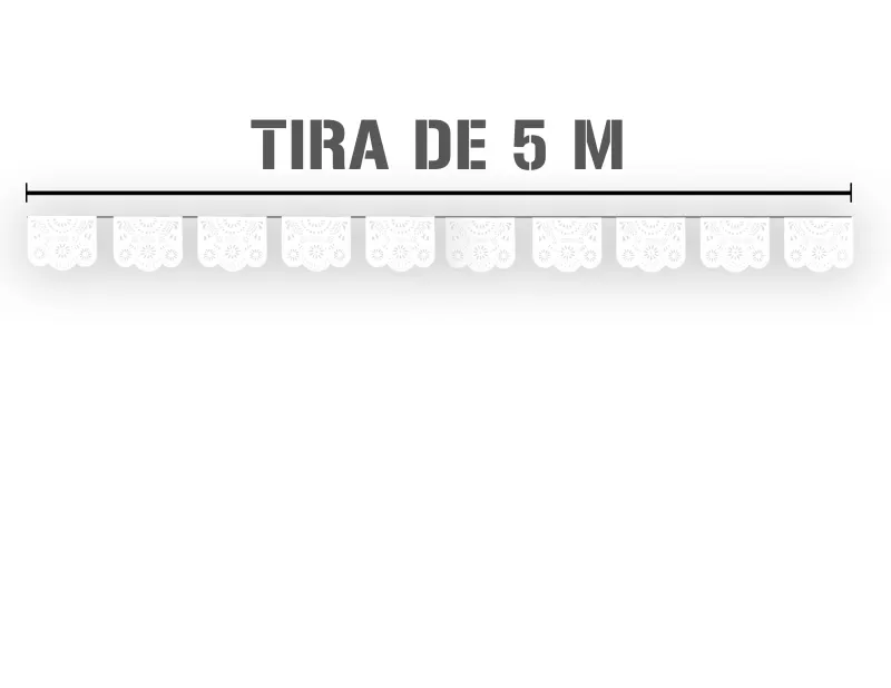 Papel Picado Destello Blanco Ideal Para todo tipo de evento listo para colgar