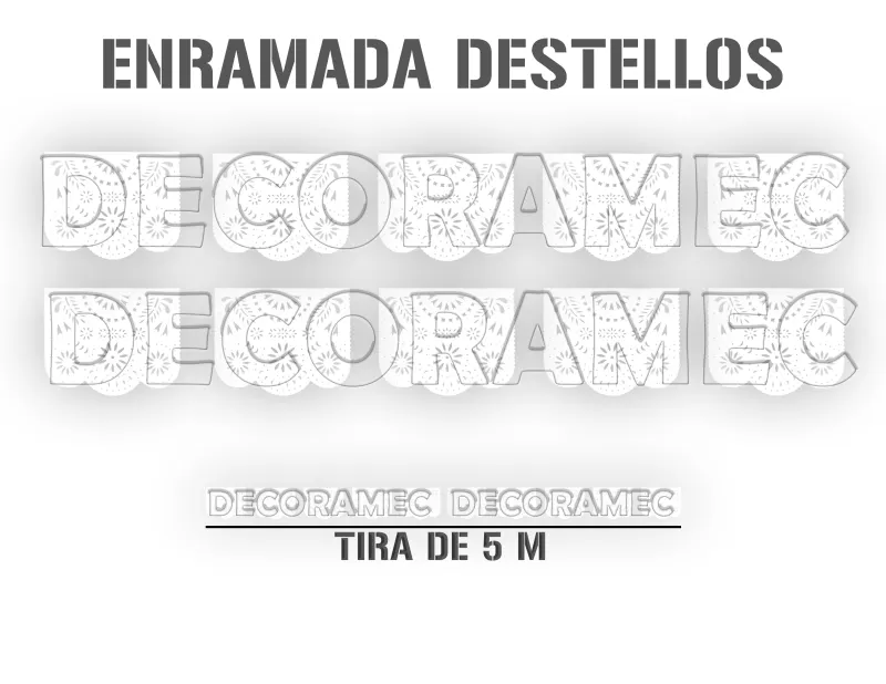 Papel Picado Destello Blanco Ideal Para todo tipo de evento listo para colgar