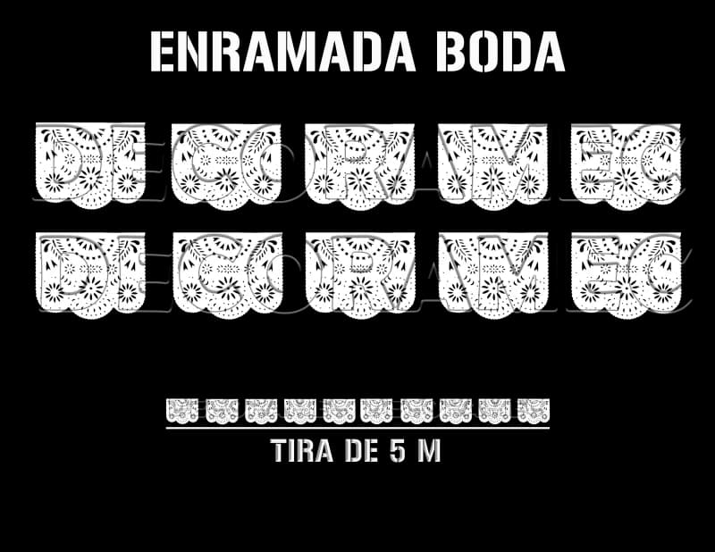 Papel Picado Destello Blanco Ideal Para todo tipo de evento listo para colgar