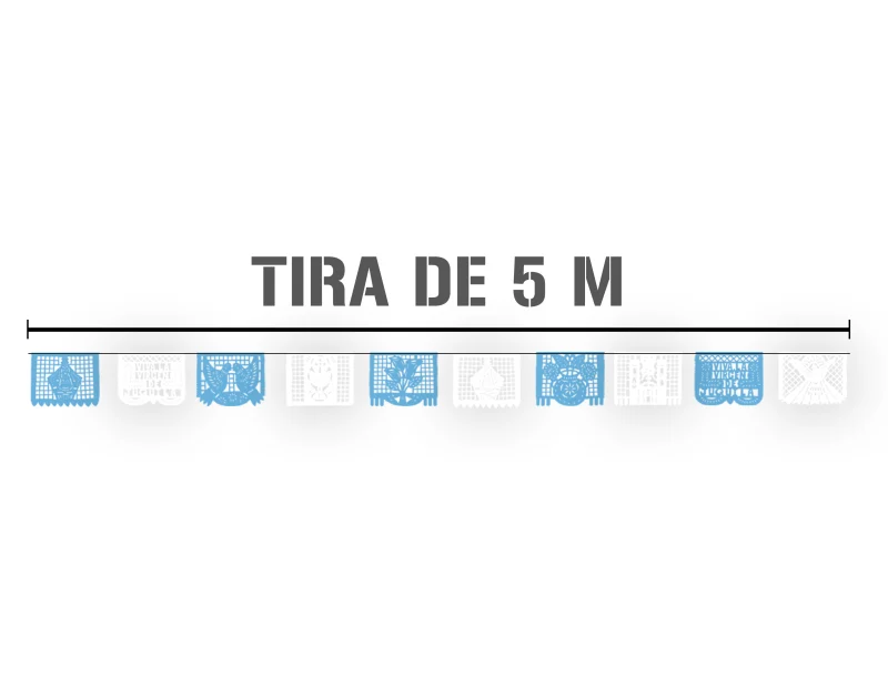 Tira Virgen de Juquila Enramada Plastico Picado