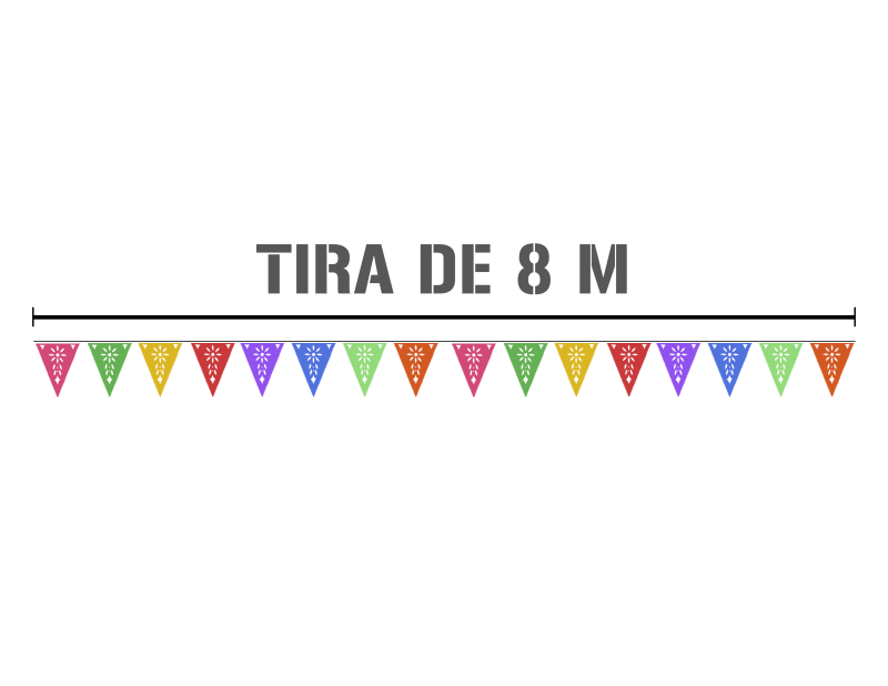 Banderin Multicolor Toda Ocasion listo para colgar en plastico picado