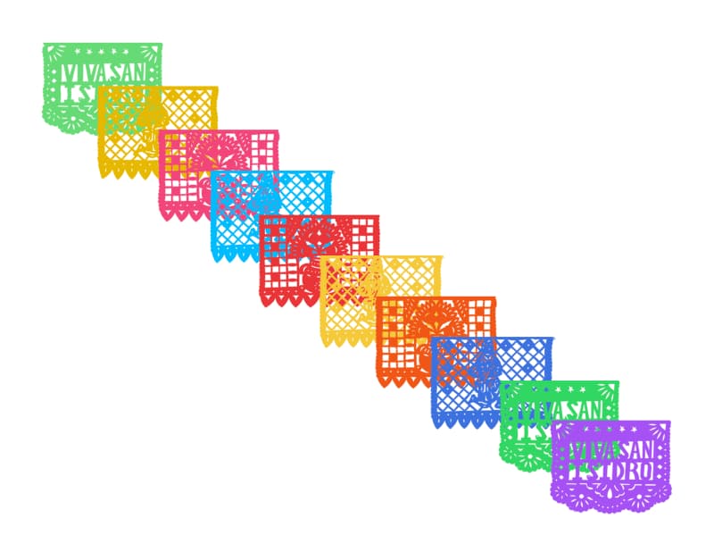 Tira Enramada San Isidro Papel Picado Plastico