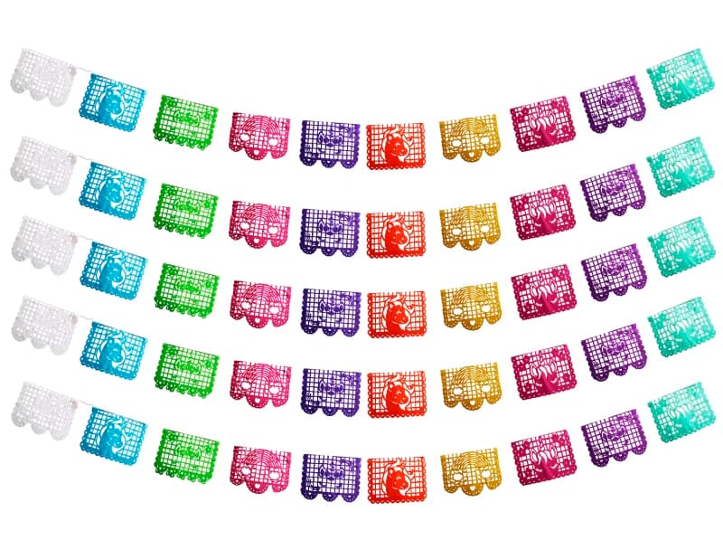 Enramada de Unicornio Papel Picado Cumpleaños Plastico Picado
